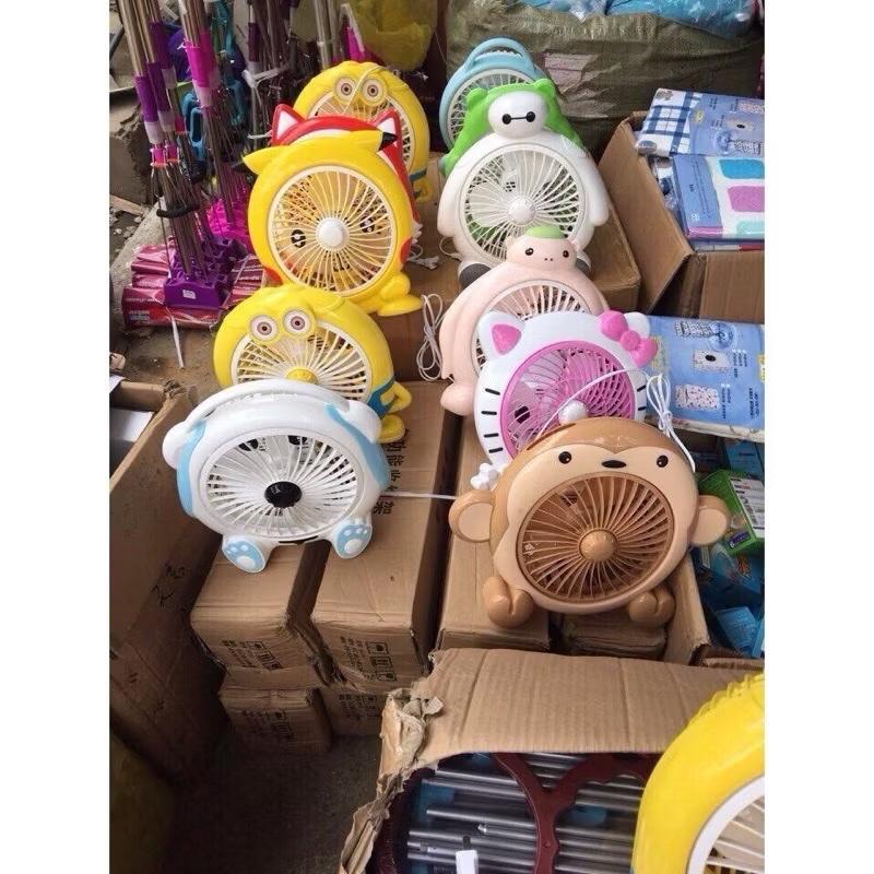 Quạt để bàn văn phòng, để giường cho trẻ em hình thú cắm điện. Quạt mini bền đẹp 4