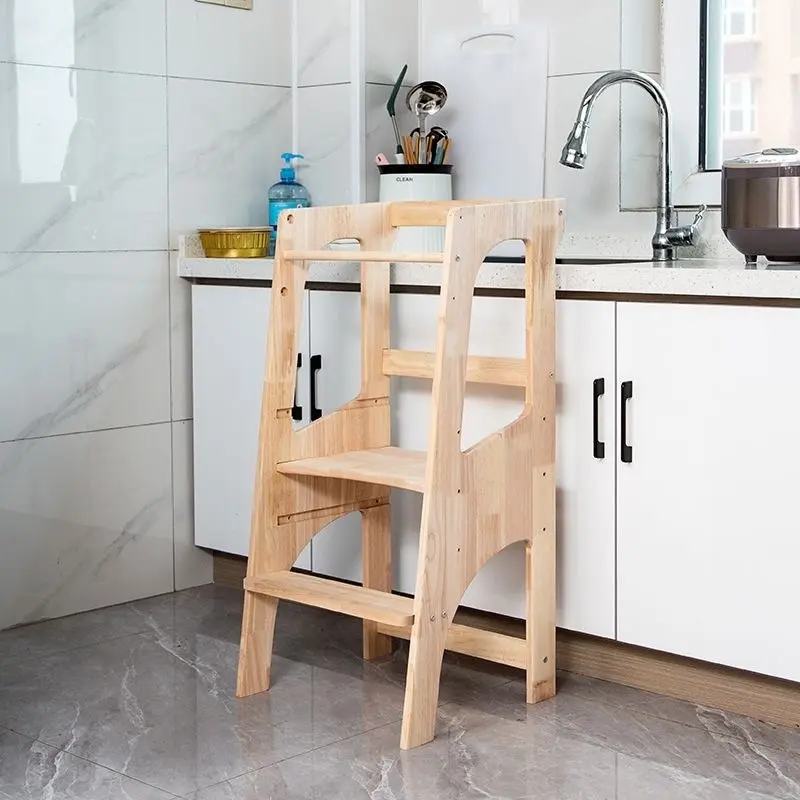 Montessori Learning Tower Solid Wooden Children's Wash Stool Wash Ladder Chair