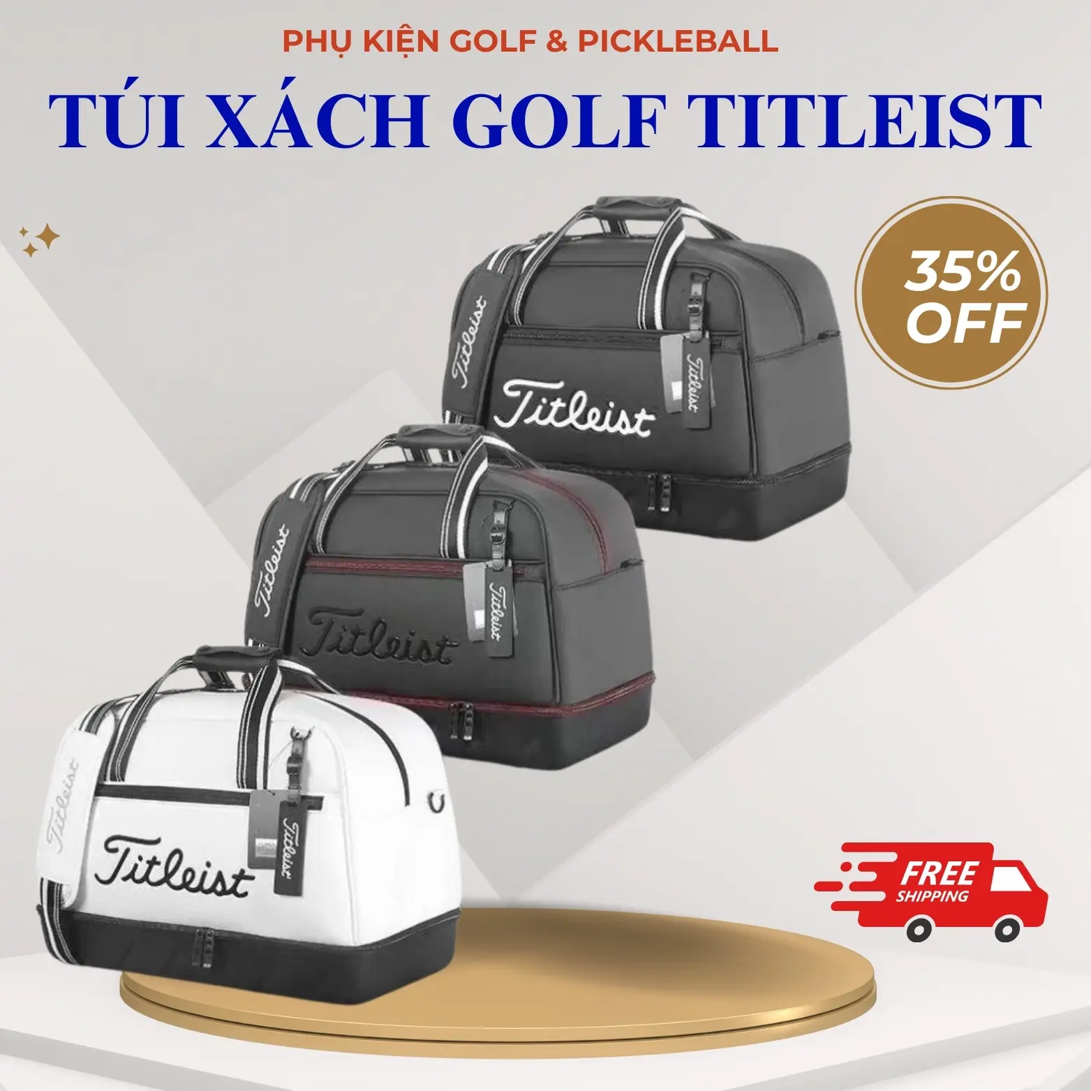 Túi xách tay 2 ngăn Titleist giành cho các Golfer Bag Túi Thể Thao Sport Nam Balo