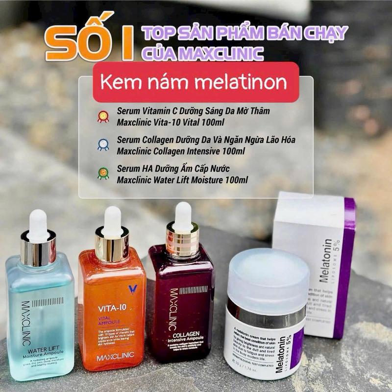 [Hàng Công ty] Combo Căng Bóng Dưỡng Sáng, Mờ Thâm Nám Sạm, Căng Bóng, Chống Lão Hoá [ Keo Ong Vita 10 + Melatonin5%] Maxclinic Skincare Làm Đẹp Da Serum 2