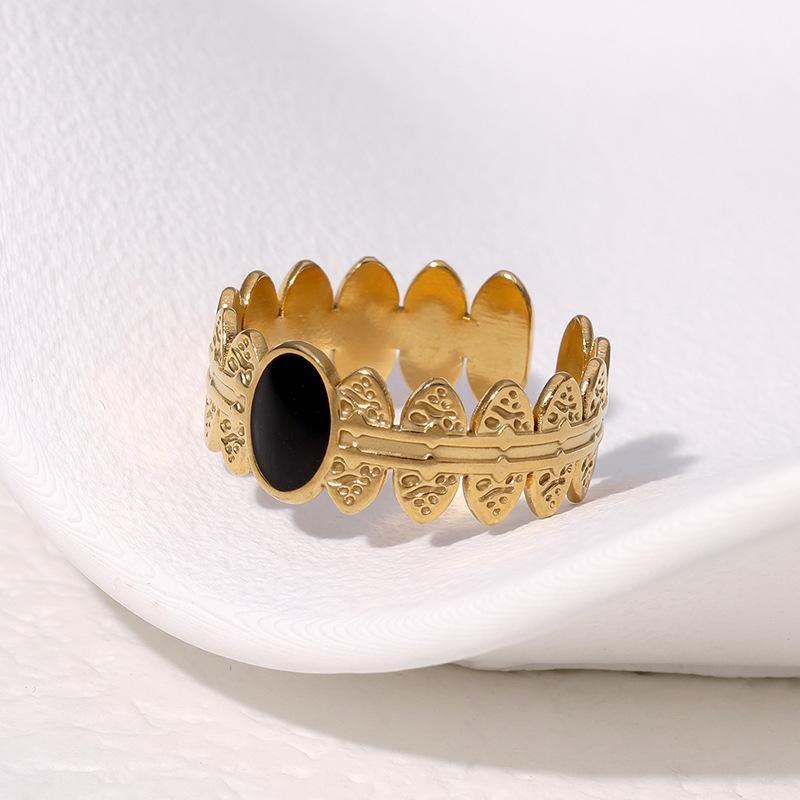 18K Gold Plated Adjustable Rings, Vintage Titanium Steel Rings - TikTok ...