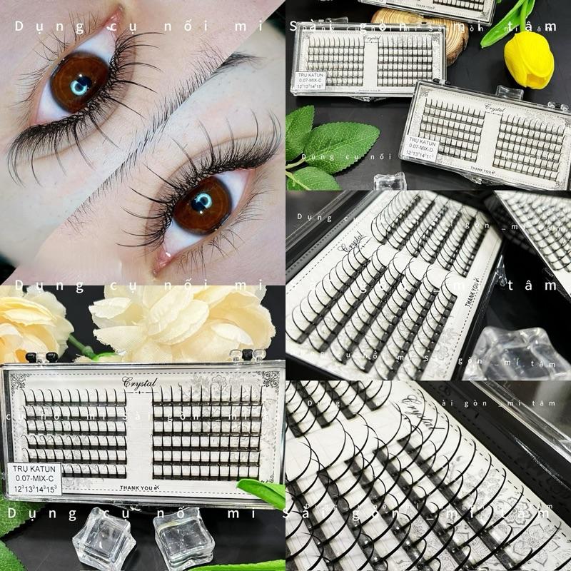 Dụng cụ nối mi Lông mi trụ katun 0.07 mix 12-15 cong C,CC,D Mi Tâm - Women