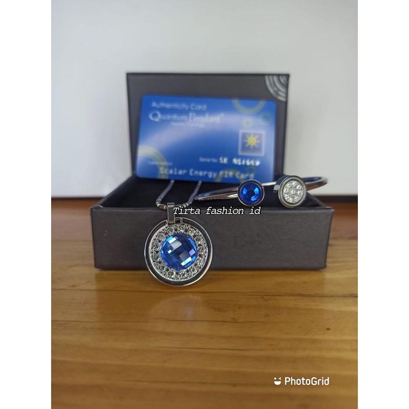 Bio energy Health bracelet set, quantum pendant gem, original box, certificate card, chain, bracelet, many 1