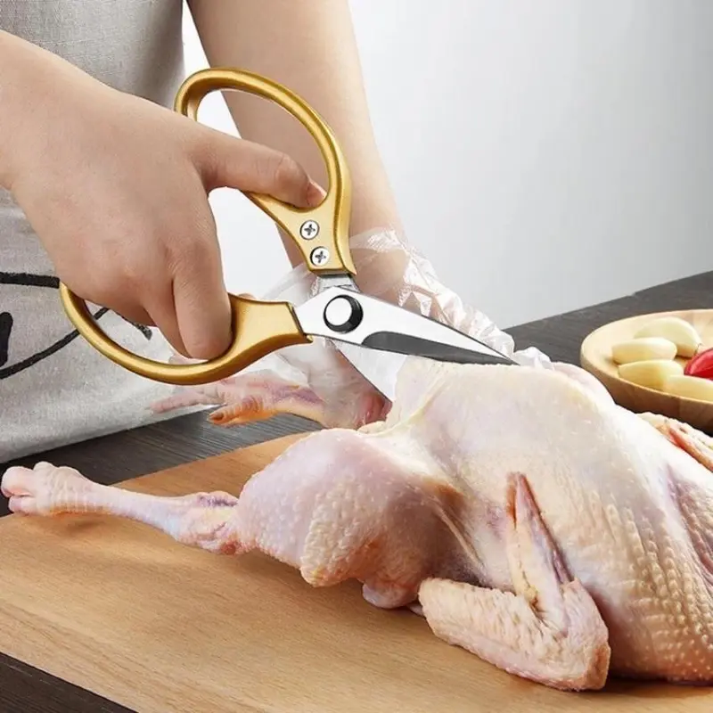 Kéo cắt thịt SK5 nhật bản đa năng chất lượng siêu bén cán kim loại cứng cáp cắt xương gà vịt, làm cá - Ahita 1
