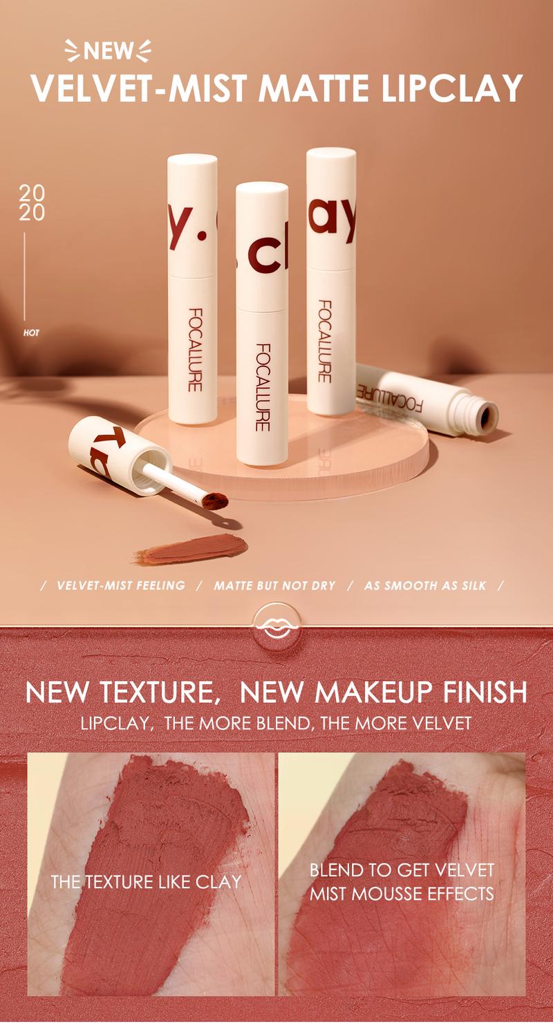 Product Introduction of FOCALLURE MOUSSE MATTE VÀ SON MÔI BÓNG MƯỢT VELVET-MIST HIGH PIGMENTATION MATTE LONG-LASTING LIPSTICK 38