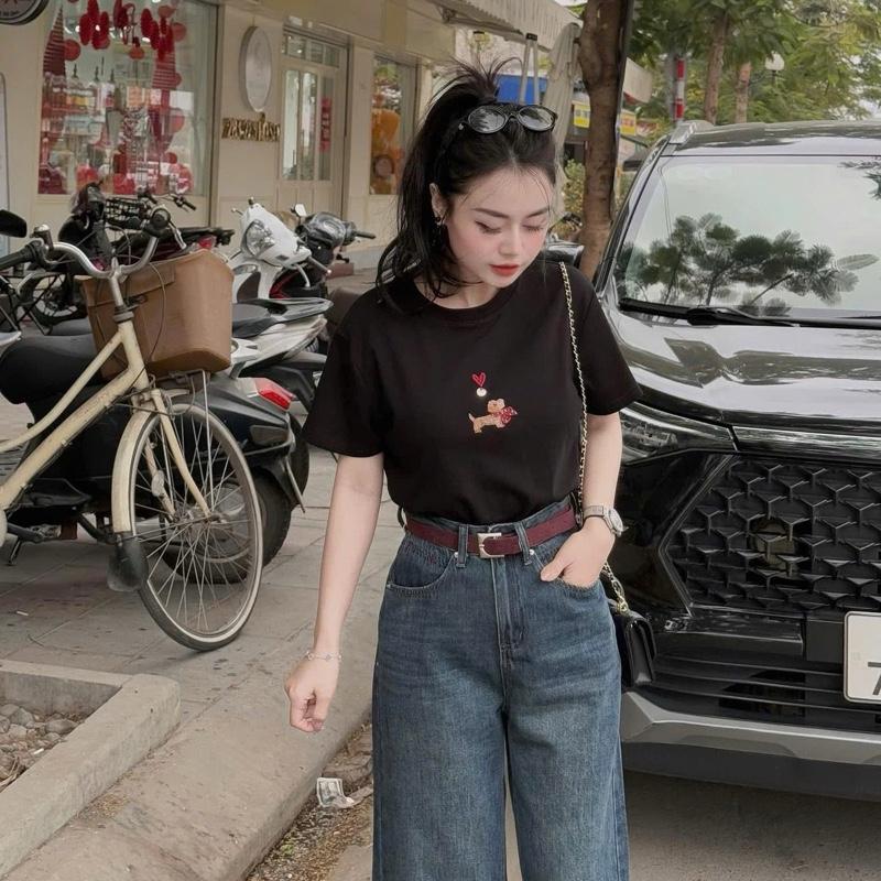 [NEW[ Quần jean suông đẹp túi vuông thêu chỉ đỏ dài 97cm  #7978-7979 [AN TÂY STORE68] 5