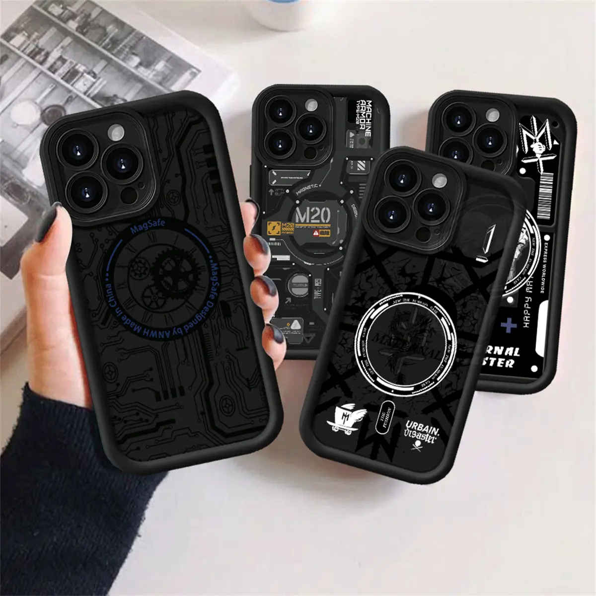 Casing untuk hp ITEL A70 A50 S23 S23Plus itelA04 A05S A60 RS4 P40 P50 P55 Plus Camon 30 Pro 19 Spark 10 9 20 8C Spark GO POP 8 Creative Machine Gear Lable Soft Case