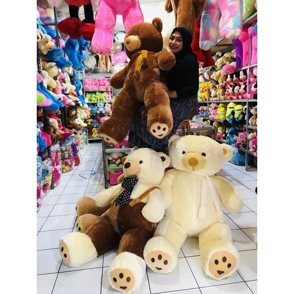 boneka Teddy bear beruang syal telapak super super jumbo UK 1.5meter 8
