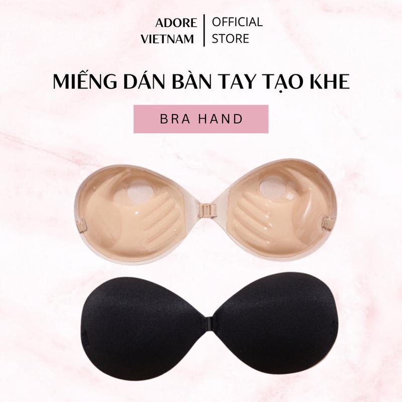 [ADORE] Miếng Dán Ngực Bra Hand Keo Silicone Cài Trước Tạo Khe Đẩy Ngực Bám Dính Tốt