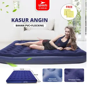 SPEEDS Matras Angin Single/Double Kasur Tiup Inflatable Bed Air Sleeping Bed Outdoor Camping Rumahan Indoor Kasur Tidur 020-62