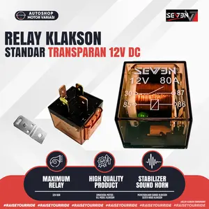 Relay Klakson STANDAR 12V DC Flasher Relay Kelakson Model Transparant Universal Motor Original Merk SEVEN