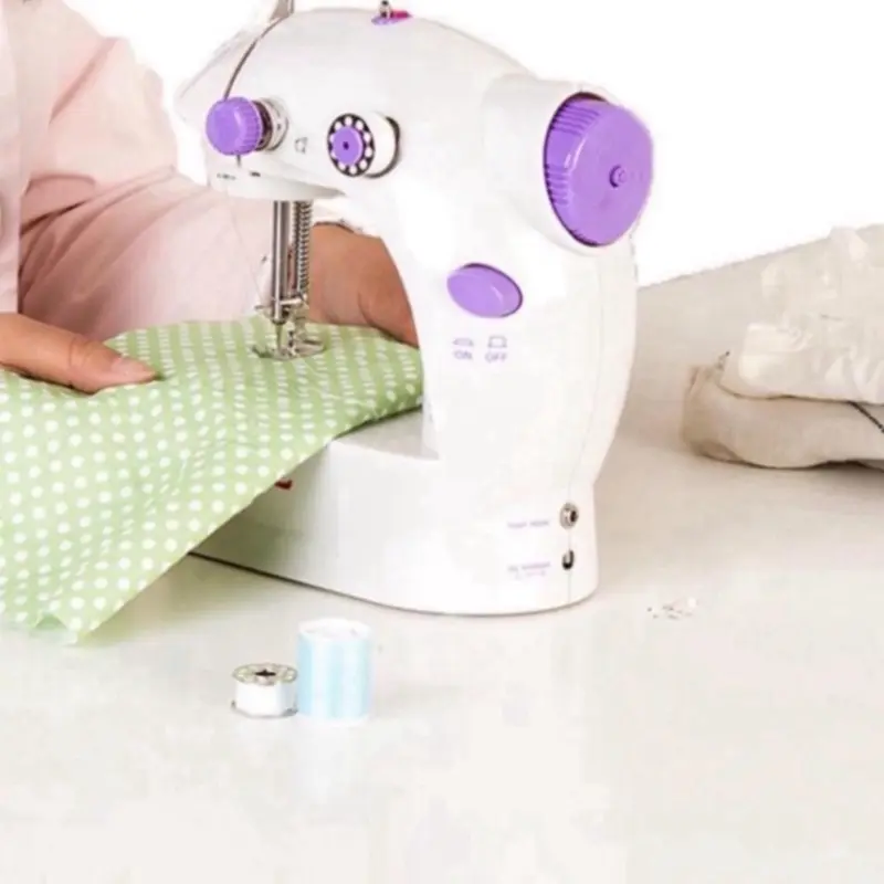 Máy May Mini Gia Đình Có Đèn Led Để Bàn Nhỏ Gọn Đầy Đủ Phụ Kiện Tiện Lợi Sử Dụng 2