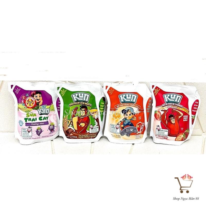 Combo 6 12 túi Sữa Chua Uống Tiệt Trùng Lif Kun 110ml