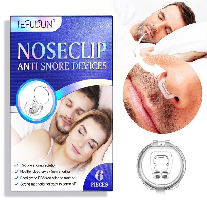 Anti Snoring Nose Clip, 6 Counts/box Silicone Sleep Aid, Sleep Aids for Men & Women, Night Devices for Snoring, Snoring Solution 2