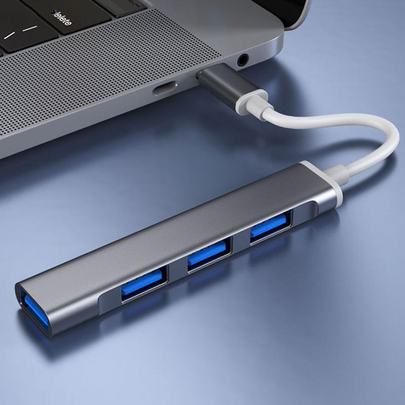 4 cổng Truyền dữ liệu Expander Dock Station Bộ chia USB 3.0 Type-C 3.1 USB C…