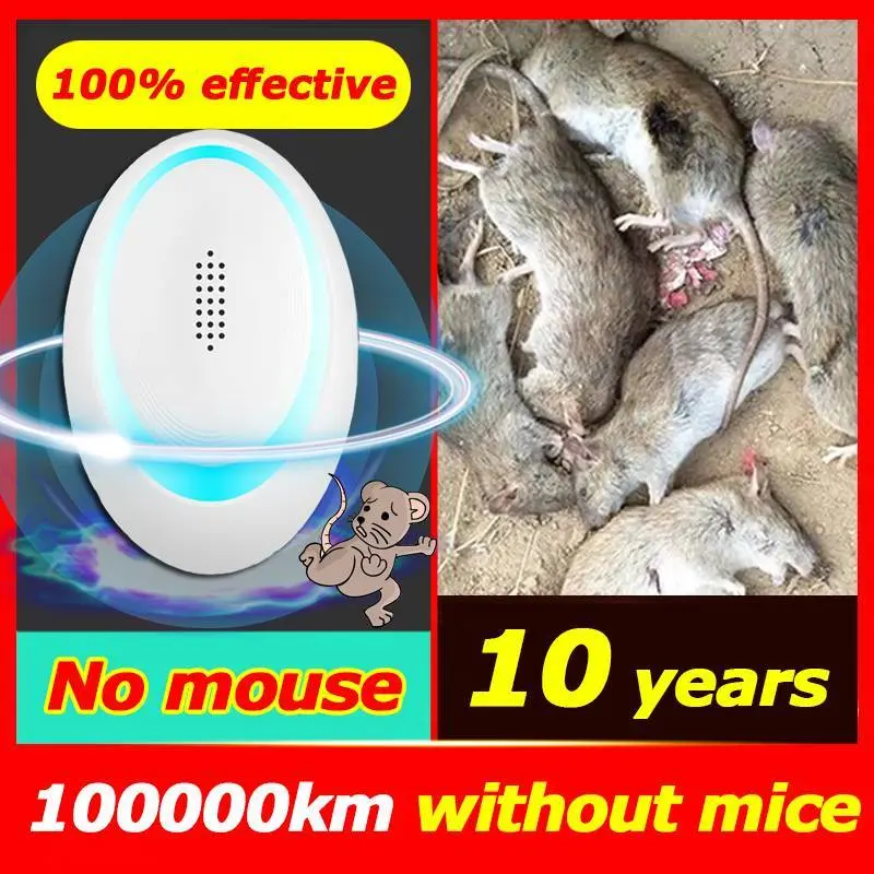 Máy Đuổi Chuột, Công Nghệ Siêu Âm, Máy Đuổi Gặm Nhấm Điện, Máy Diệt Chuột, Máy Đuổi Dịch Hại, Bảo Hành 3 Năm, Không Có Gián