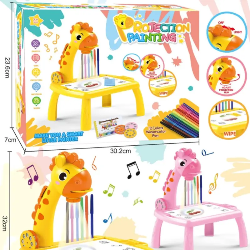 Bộ đồ chơi bảng vẽ thông minh TABY Toys với đèn hưu chiếu sáng cho bé - Đồ Chơi 1