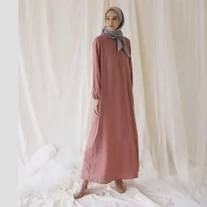 Gamis Muslim Basic maksi Busui friendly Polos