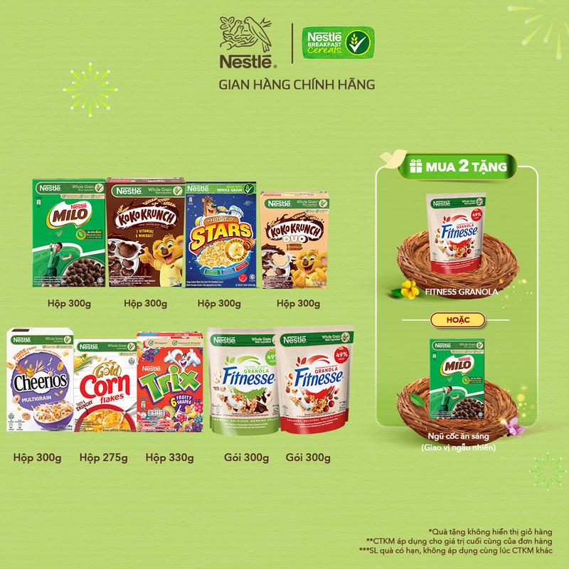 Nestlé VN Hộp Ngũ cốc ăn sáng vị tự chọn gồm Milo, Koko Kruch, Koko Kruch Dou, Honey Star, Cheerios, Cornflakes, Granola Fitness-ST