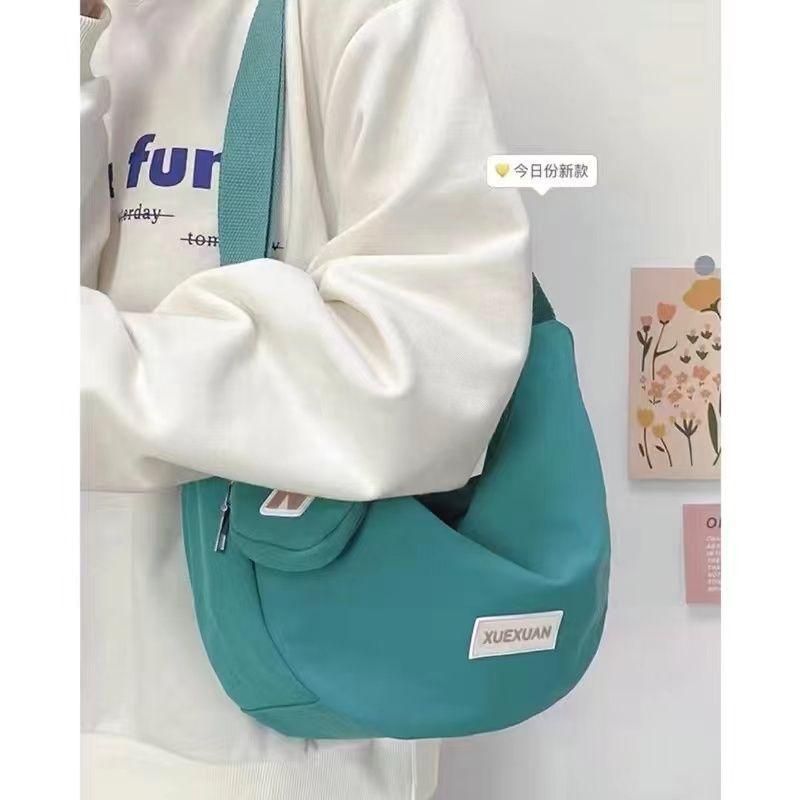 Túi Vải Chống Thấm Nước, Chất Liệu Nylon, Thời Trang Và Hợp Xu hướng, Thích Hợp Cho Mùa Xuân / Mùa Hè, Túi Bánh Bao Nghệ Thuật Mori, Lý Tưởng Cho Sinh Viên Đại Học, Túi Messenger Đeo Vai, Túi Đưa Thư 8