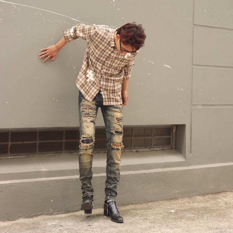 Quần jean nam AM6602,màu vintage,phom slimfit 1