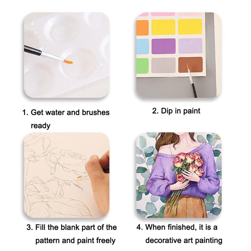 New Educational Toys Kids Watercolor Painting Book Portable Xmas Gifts Drawing Paper Children Birthday Graffiti Coloring Book 3