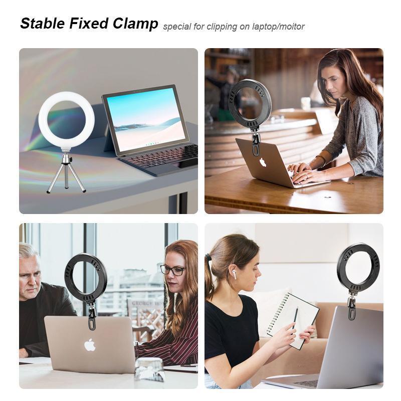 Product Introduction of 6.3 Inch LED Ring Fill Light with Tripod Stand & Phone Holder, Dimmable Phone Holder for Photography, Selfie, Vlog, Makeup, Live Streaming 3