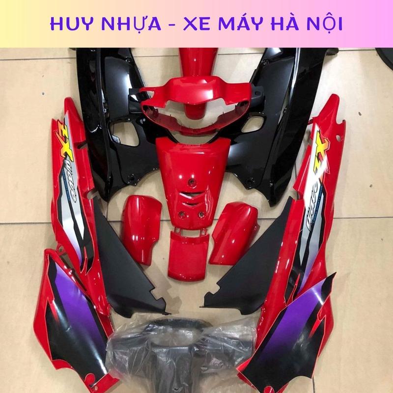 Dàn Áo Wave ZX Cao Cấp Bộ Vỏ Xe Wave ZX Dàn Áo Wave Nhỏ 2005 màu Đỏ Đen Phụ Tùng Phụ Kiện Cao Su