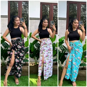 Rok ikat bali /kain pantai ikat /kemben ikat Bunga Nyaman Rayon Santai Wanita Bawahan