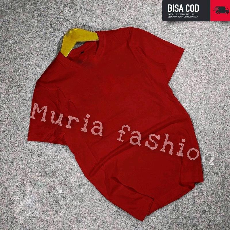 Kaos polos pria 100ribu dapat 7 Santai lengan Pendek Lokal Semi Katun Oblong 4