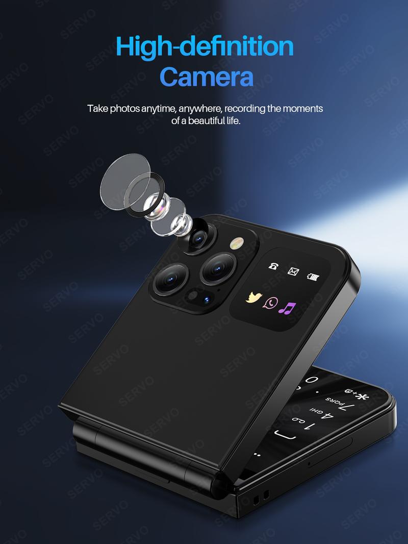 Product Introduction of Điện Thoại Lật, SERVO A50 Pro, Thẻ SIM Kép GSM, Đèn Pin Điện, Ghi Âm Cuộc Gọi Tự Động, Màn Hình 2.4 Inch, Có Thể Gập Lại, Tương Thích Type-C, Điện Thoại Di Động 73