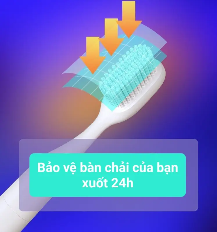 Giá để bàn chải khử khuẩn bằng tia UV kết hợp sấy khô (BH12tháng) tặng bộ nhả kem đánh răng auto SMART_STORE Đựng Bàn Chải 5
