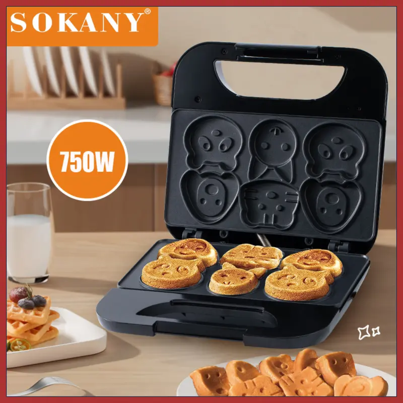 Máy làm bánh khuôn 6 hình động vật Máy làm bữa sáng cho bé sokany 08005, Máy làm bánh cho bé Voi 1
