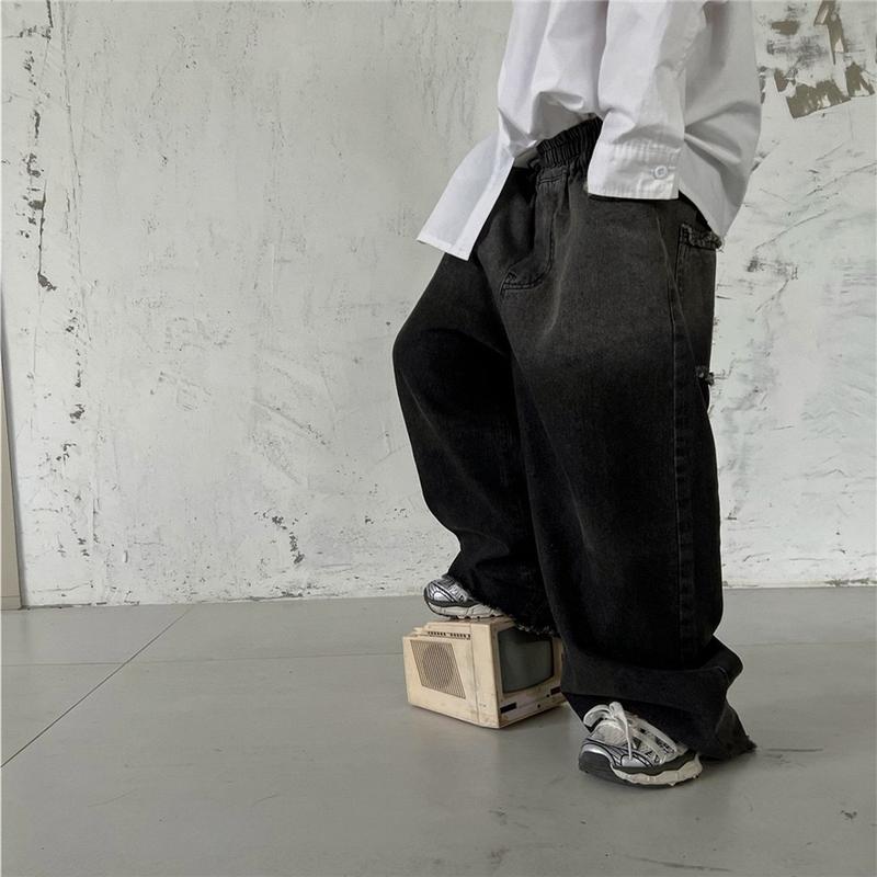 Quần jean thụng loang-HQC