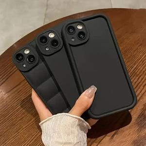 Funda para celular de color sólido, set de 3 piezas, cubierta protectora antigolpes, accesorios para celular compatibles con iPhone 11 12 13 14 15 Pro Max, funda