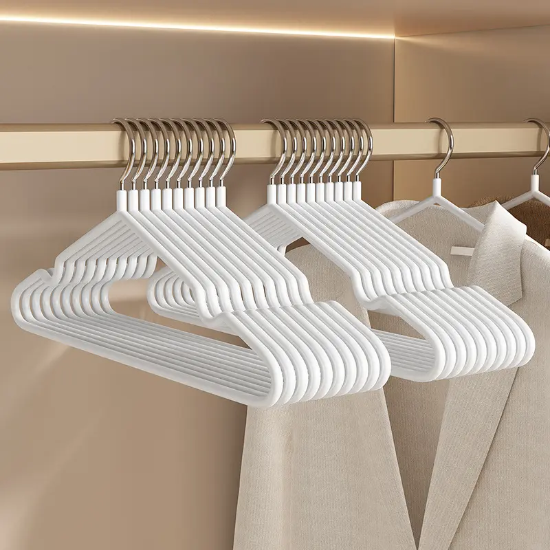 Non-Slip Clothes Hanger Extra Thick Adult Clothes Hanger Plastic Dipping Household Minimalist Seamless Student Clothes Hanger Drying Children Clothes Hanger Hanging Organiser