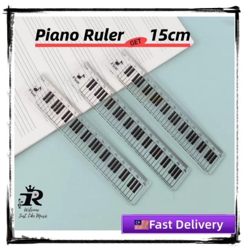 Piano Ruler Musical Note Staff Music Stationery 15 cm Transparent ...