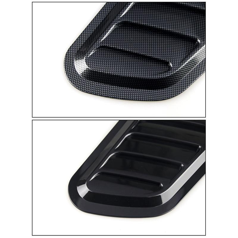 Product Introduction of 2Pcs Universal Car Decorative Cell Air Flow Intake Hood Scoop Bonnet Carbon Fiber Vent Cover Stickers Decoration Styling 32