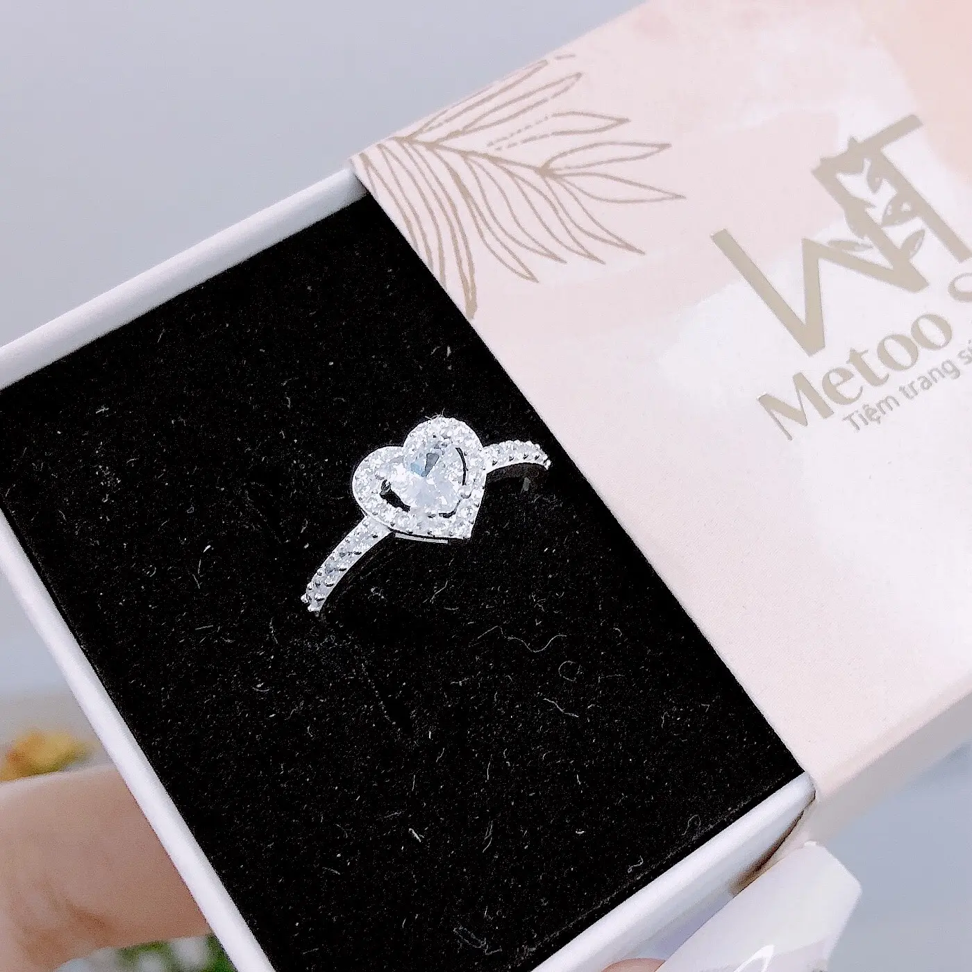 Nhẫn Bạc Nữ Metoo Silver ổ đá trái tim Pandor - MetooSilver