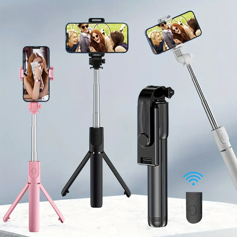 Gậy Chụp Ảnh Không Dây, Tripod Đa Năng, Điều Khiển Từ Xa Mở Rộng, Giá Đỡ Điện Thoại Di Động, Tripod Phát Sóng Trực Tiếp, Chụp Ảnh Đa Năng, Thích Hợp Cho Điện Thoại Di Động Và Điện Thoại Thông Minh, Gậy Chụp Ảnh Du Lịch Thông Dụng Selfie Phone Selfie Phone 1