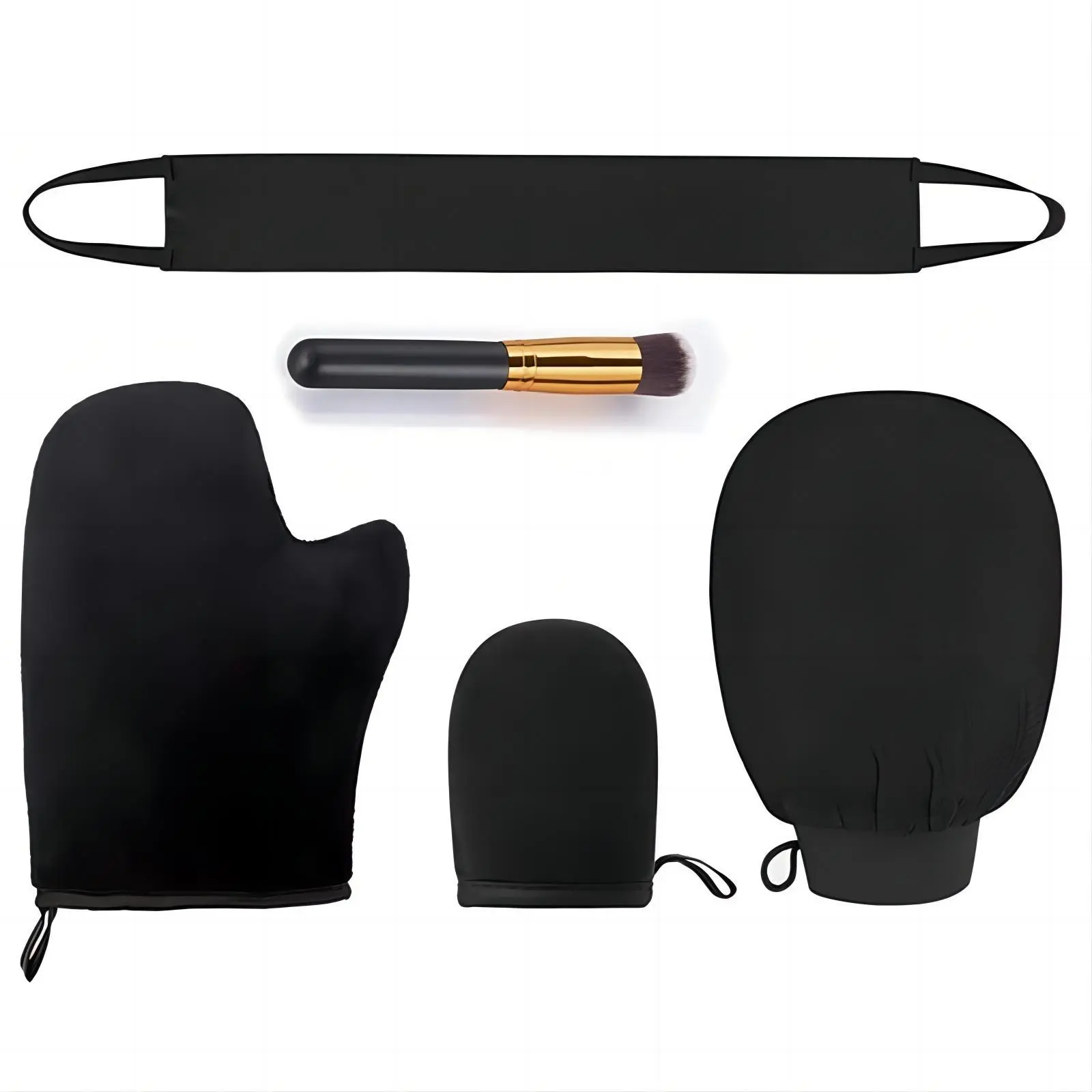 Makeup Tanning Glove Set, 5 Counts/set Sunscreen Gloves, Body Lotion Gloves, Face Massage Gloves, Professional Skincare Tools for Women