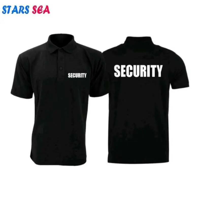 Security Uniform Black Yellow Men's Bodyguard Polo Shirt Women's T-Shirt