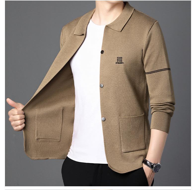 Product Introduction of Cozy High-Density Knit Cardigan for Men: 2024 Autumn Collection Knitwear Menswear Tops Lingerie Knife Longsleeve 14