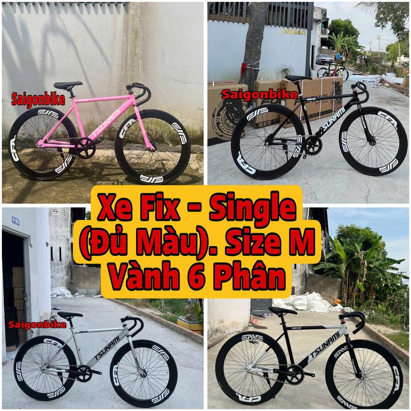 Xe Đạp Thể Thao Fixed Gear Và Single Speed Khung Thép Dành Cho Chiều Cao Từ 1m55 Trở Lên Đủ Màu Vành 6 Phận, Bảo Hành Khung Sườn 12 Tháng (Kèm Dây Strap Và Đồ Lắp) Gắn Xe Đạp Sports Đạp Xe Đạp