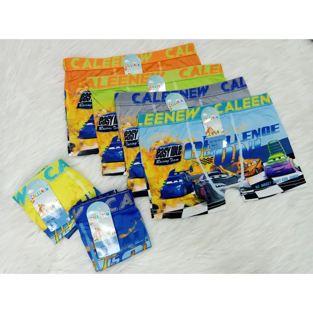12PCS Celana Dalam BOXER Anak Cowok Happy Boy