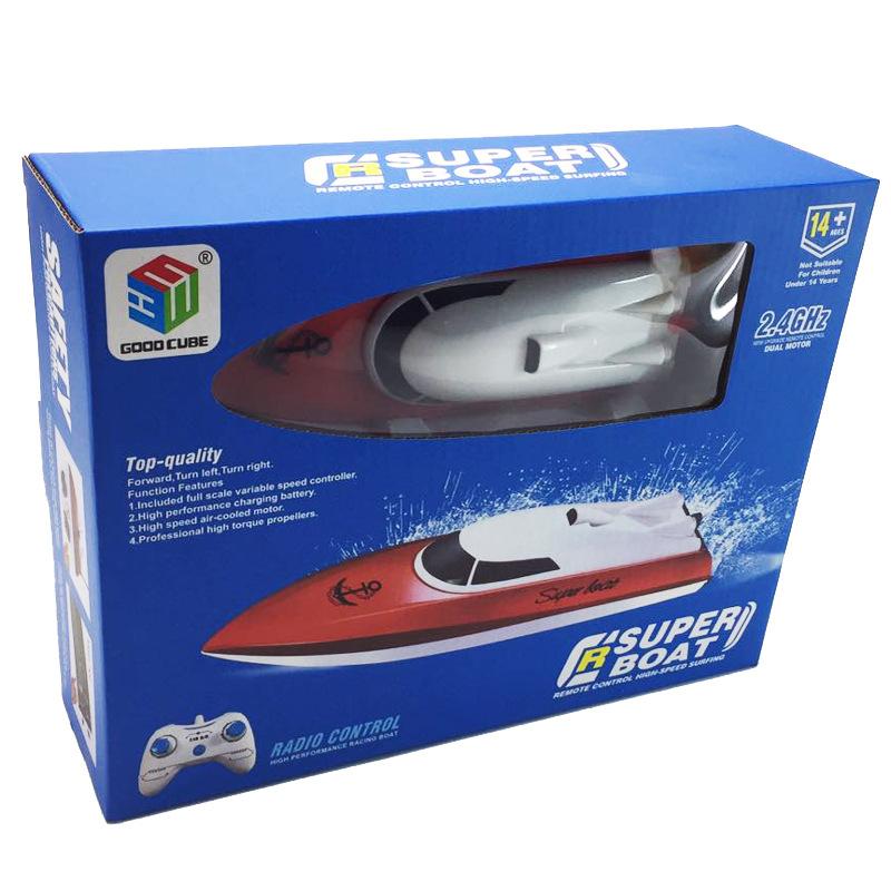 2.4G wireless remote control boat electric boat model charging high speed remote control speedboat with flashing lights children's toys 4