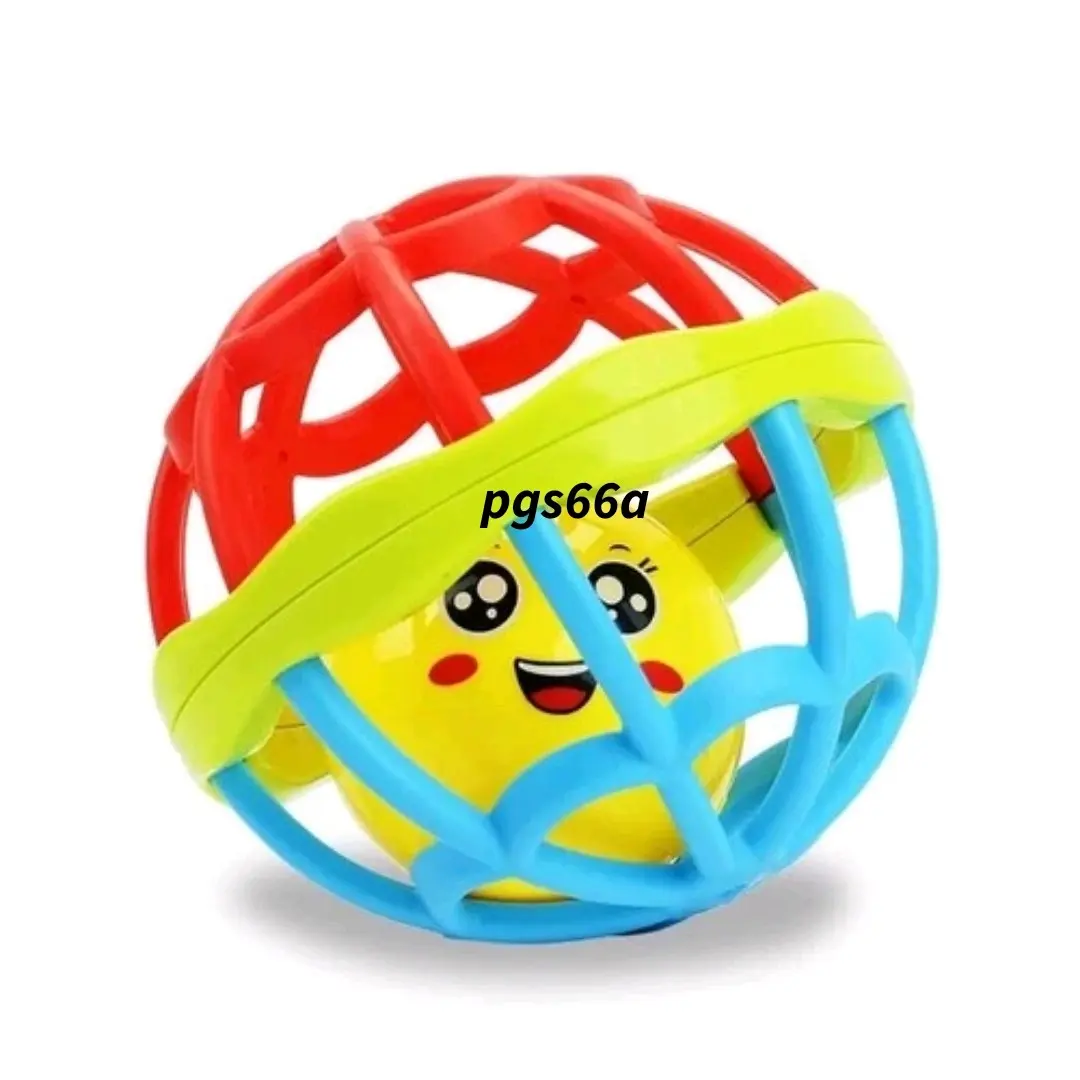 MAINAN BAYI BOLA KERINCINGAN BAHAN KARET LEMBUT TEETHER RATTLE BAYI