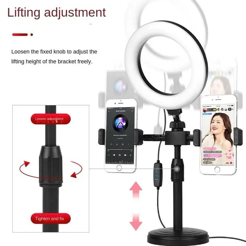 Tripod 28CM + 2 Holder HP + Lampu Ringligth 16CM 3