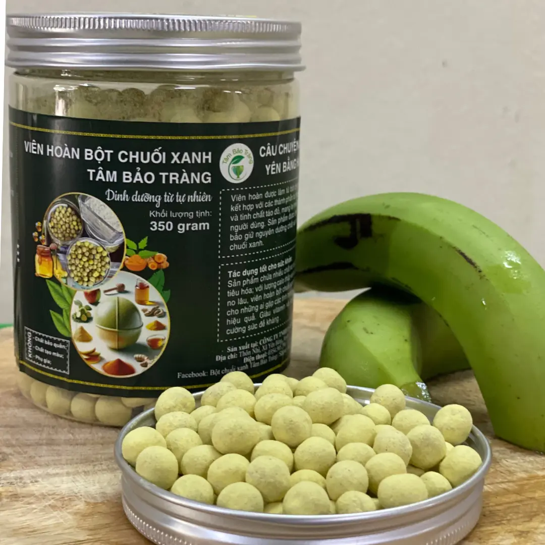 Viên Hoàn Tinh Bột Chuối Mật Ong - Lọ 350gram Chua