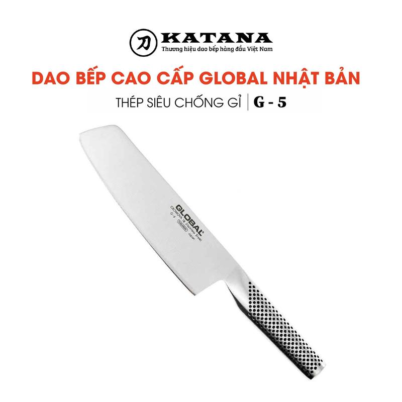 Dao bếp Nhật cao cấp Global G5 Nakiri - Dao thái rau củ(180mm) 0
